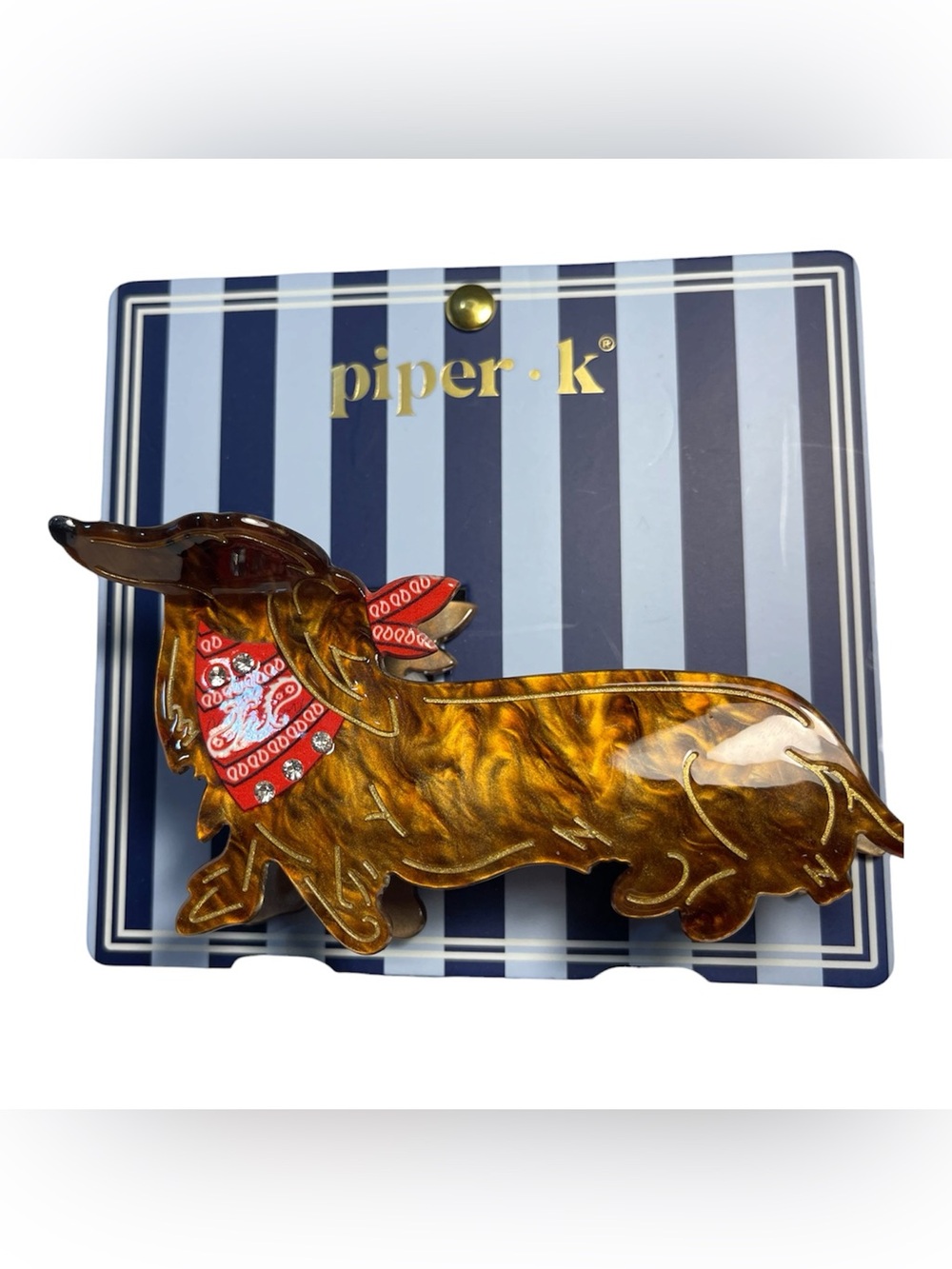 Piper K Dachshund Hair Clip Accessories - NWT **